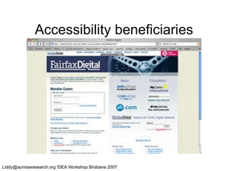 Accessibility beneficiaries 