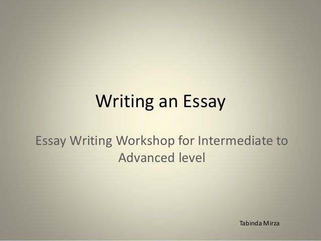 Advanced essay writing