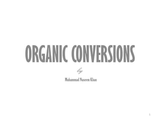 ORGANIC CONVERSIONS
Muhammad Naseem Khan
1
by
 
