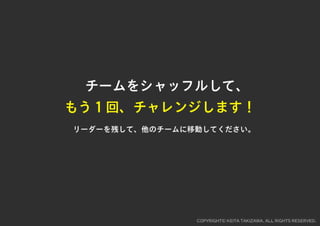 レゴでチームを１つに！チームビルディングWORKSHOP用スライド