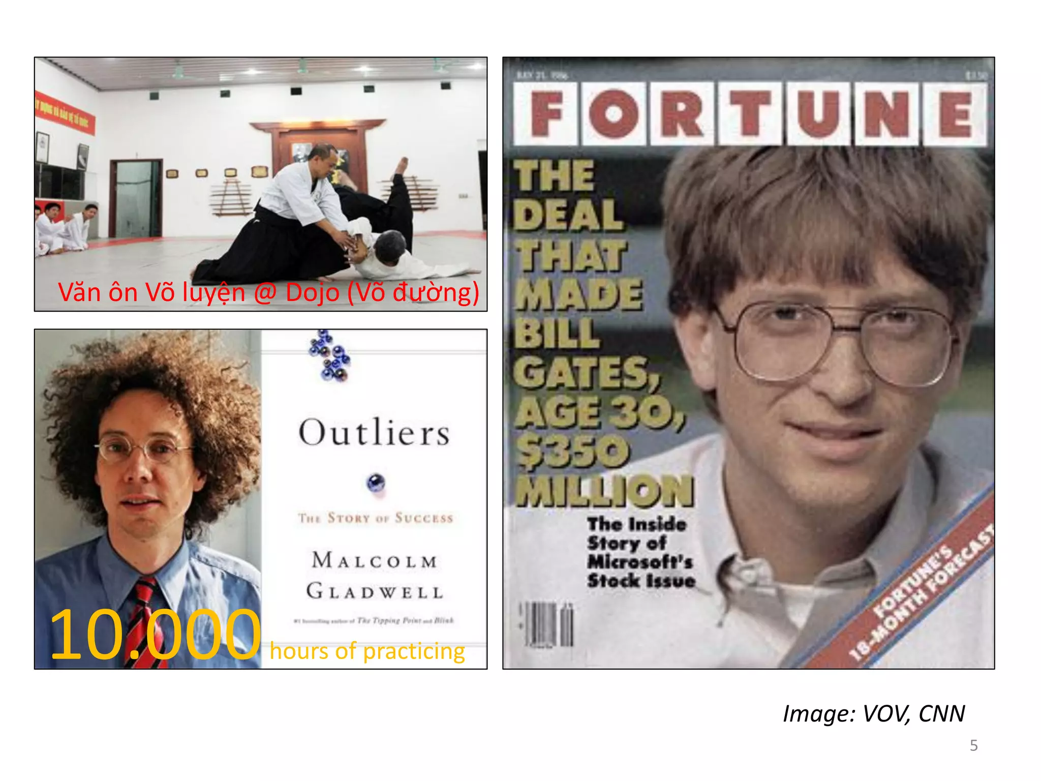 Văn ôn Võ luyện @ Dojo (Võ đường)




10.000          hours of practicing

                                      Image: VOV, CNN
                                                        5
 