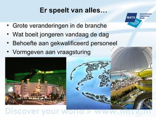 Er speelt van alles… Grote veranderingen in de branche Wat boeit jongeren vandaag de dag Behoefte aan gekwalificeerd personeel Vormgeven aan vraagsturing 