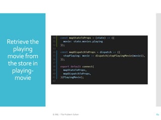 Retrieve the
playing
movie from
the store in
playing-
movie
© ABL - The Problem Solver 61
 