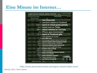 Eine Minute im Internet… http://www.personalizemedia.com/garys-social-media-count   