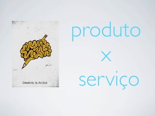 produto
x
serviço
 