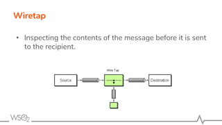 Wiretap
• Inspecting the contents of the message before it is sent
to the recipient.
 