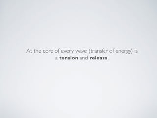 At the core of every wave (transfer of energy) is 
a tension and release.
 