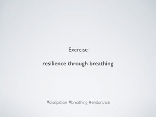 Exercise
resilience through breathing
#dissipation #breathing #endurance
 