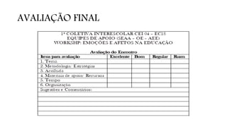 AVALIAÇÃO FINAL
 