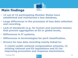 Current status and Best Practices for Disaster Loss Data recording in ...