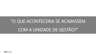 “O QUE ACONTECERIA SE ACABASSEM
COM A UNIDADE DE GESTÃO?”
 