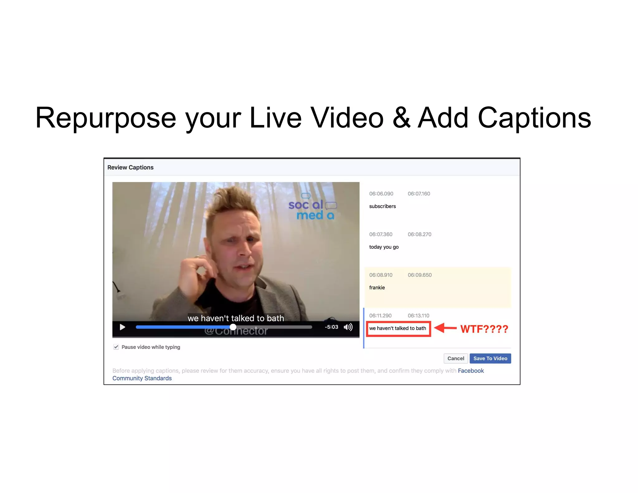 Repurpose your Live Video & Add Captions
 