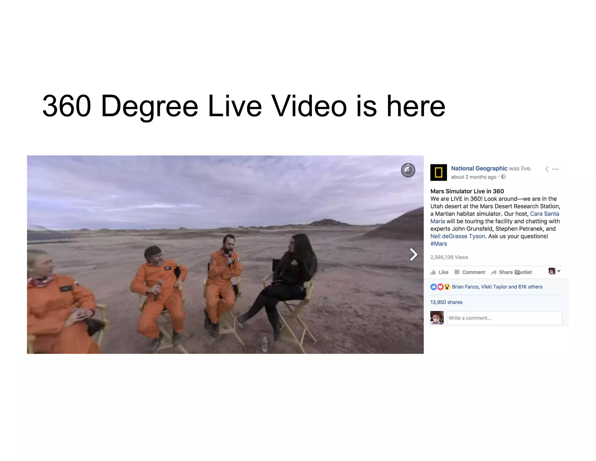 360 Degree Live Video is here
 