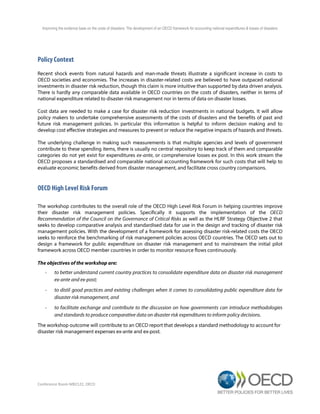 Improving the evidence base on the costs of disasters: The development of an OECD framework for accounting national expend...