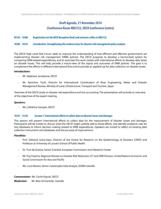 Improving the evidence base on the costs of disasters: The development of an OECD framework for accounting national expend...
