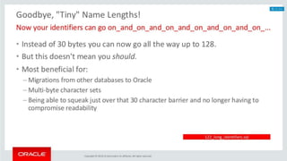 © Copyright 2018
ORACLE DATABASE 18C
 