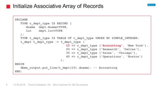© Copyright 2018
ORACLE DATABASE 18C
 