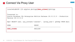 © Copyright 2018
ORACLE DATABASE 18C
 