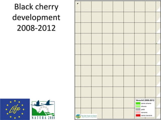 Bedekkingsschaal
niet aanwezig
r
p
a
m1
m2
m4
1-
1+
2
3
4
5
6
7
8
9
´Black cherry
development
2008-2012
´
Verschil 2008-2012
sterke afname
afname
gelijk
toename
sterke toename
 