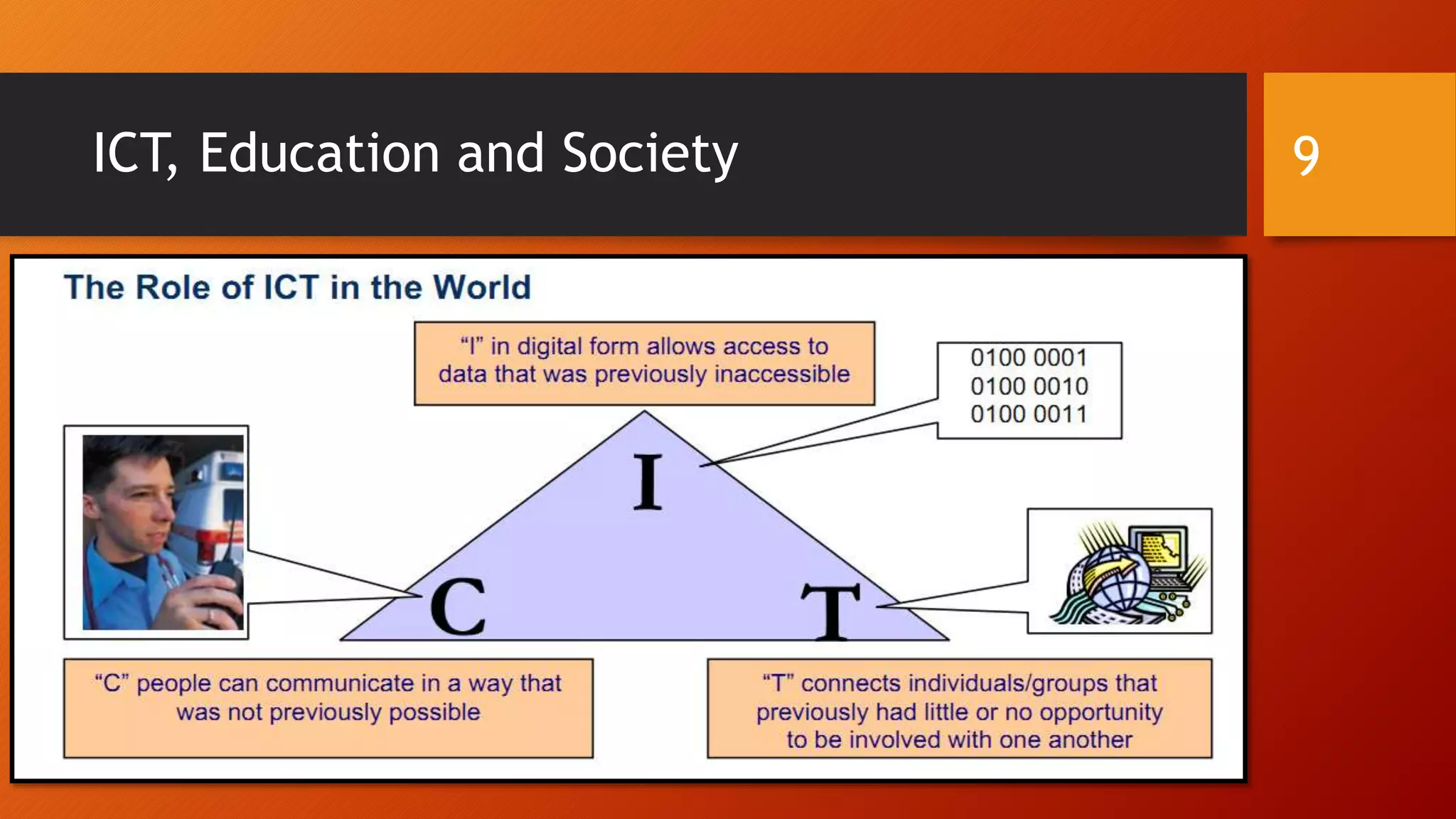 ICT, Education and Society 9
 