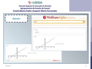 28-04-11 Internet Direcção Regional de Educação do Alentejo Agrupamento de Escolas de Sousel Escola Básica Padre Joaquim Maria Fernandes 