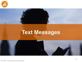 Text Messages



                                                 32
"NOTICE: Proprietary and Confidential
 