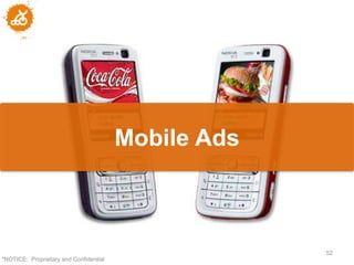 Mobile Ads



                                                     52
"NOTICE: Proprietary and Confidential
 