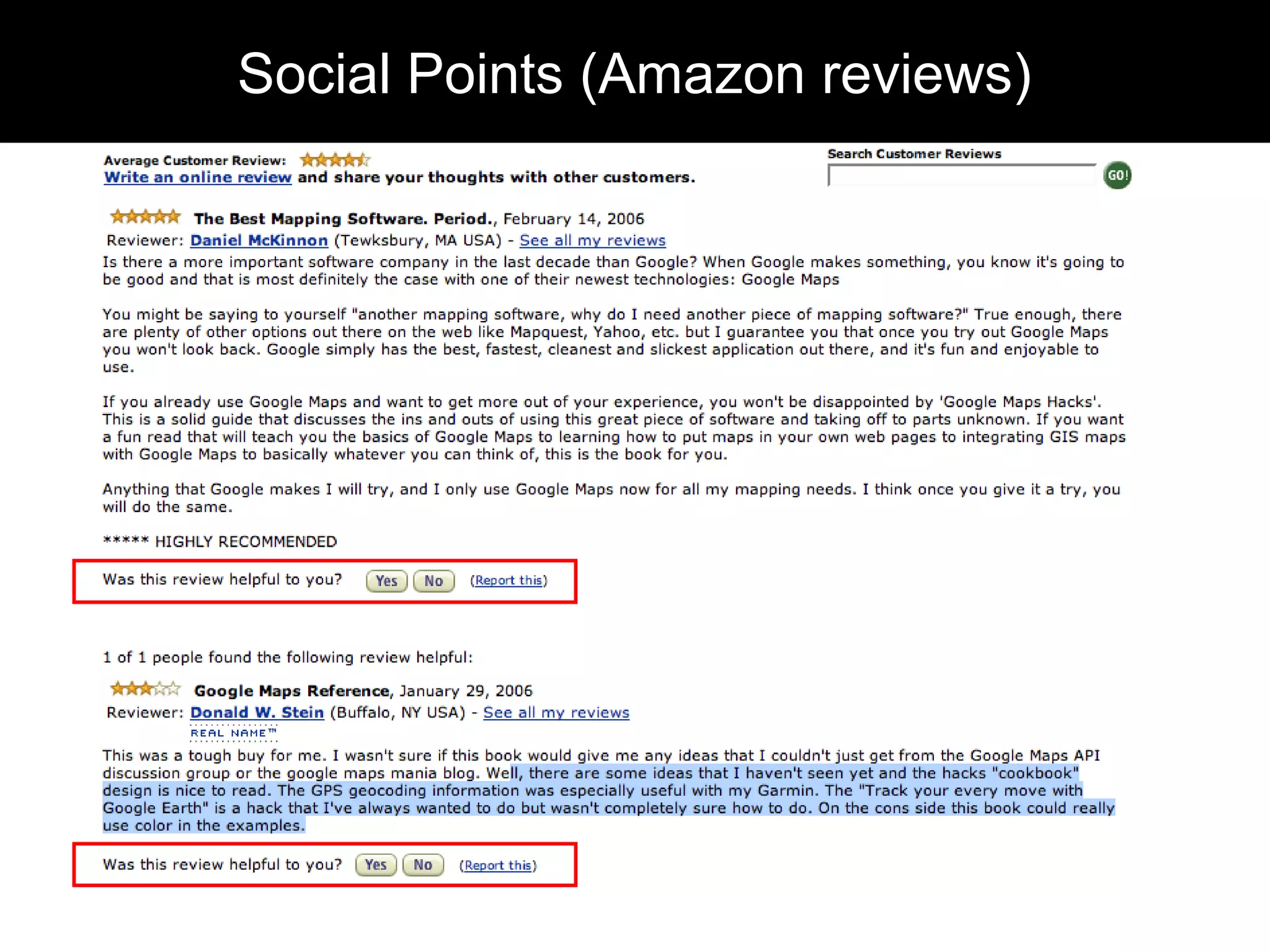 Social Points (Amazon reviews)Social Points (Amazon reviews)
 