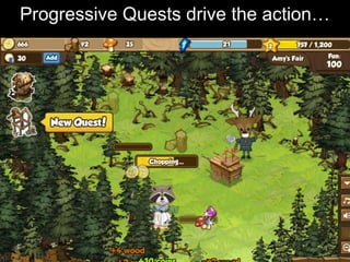 Progressive Quests drive the action…
 