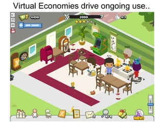 Virtual Economies drive ongoing use..
 