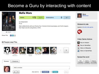 Become a Guru by interacting with content
 