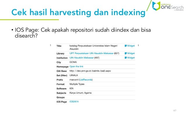 IOS: Bergabung ke dalam Indonesia OneSearch