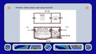 Direction: Draft a septic vault using AutoCAD.
 