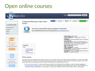 Open online courses
 