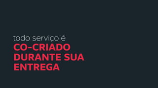 todo serviço é
CO-CRIADO
DURANTE SUA
ENTREGA
 