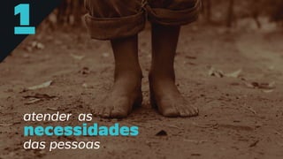 atender as
necessidades
das pessoas
1
 