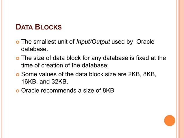 Introduction to Oracle Database | PPTX | Operating Systems | Computer ...