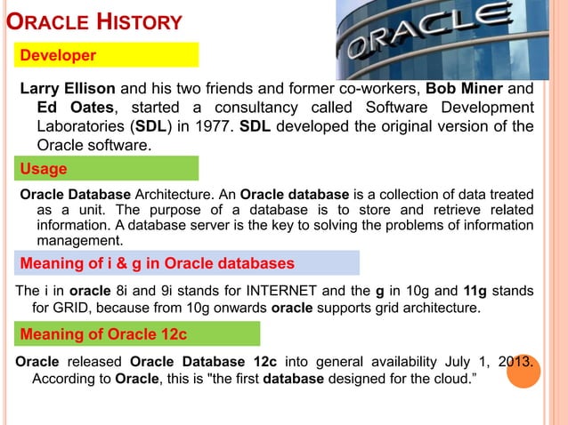Introduction to Oracle Database | PPT