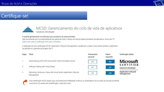 Terças de ALM e Operações 
Certifique-se! 
 