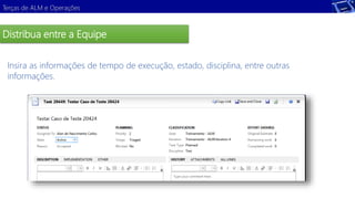 Terças de ALM e Operações 
Distribua entre a Equipe 
Insira as informações de tempo de execução, estado, disciplina, entre outras 
informações. 
Demonstração 
 