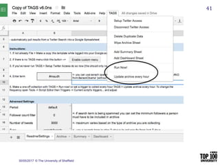 30/05/2017 © The University of Sheffield
41
 