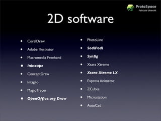 Workshop Protospace Prototypes Maken