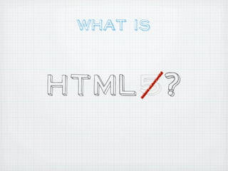 What IS


HTML5?
 