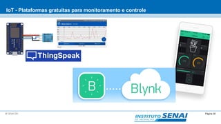 Página 38© SENAI-DN
IoT - Plataformas gratuitas para monitoramento e controle
 
