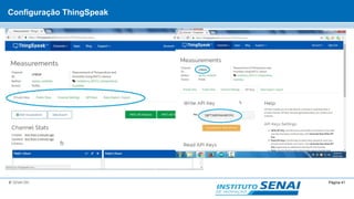 Página 41© SENAI-DN
Configuração ThingSpeak
 