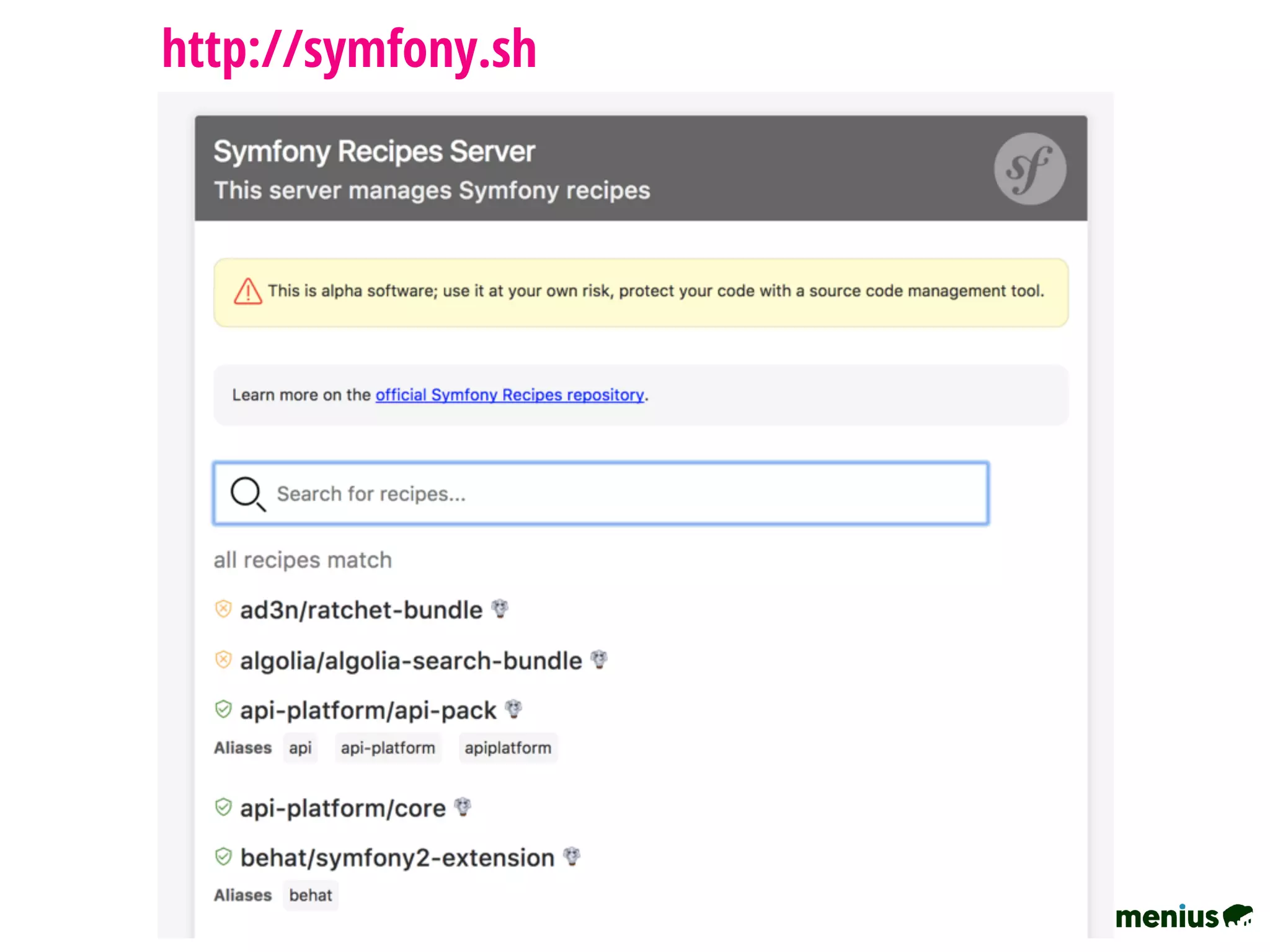 http://symfony.sh
 
