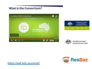 https://aaf.edu.au/orcid/
 