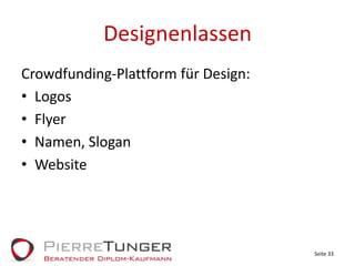 DesignenlassenCrowdfunding-Plattform für Design:LogosFlyerNamen, SloganWebsiteSeite 33