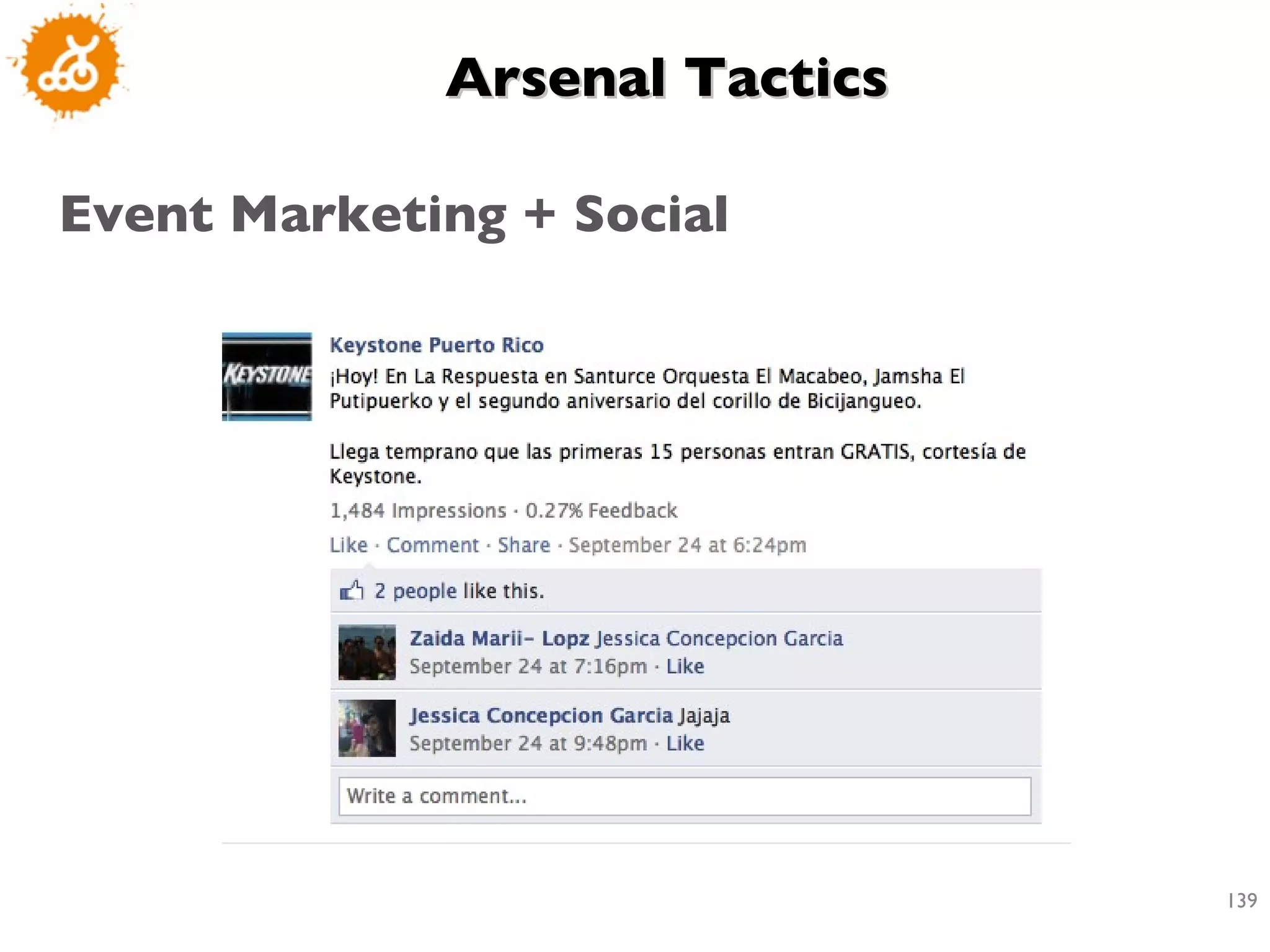 Arsenal Tactics  Event Marketing + Social 