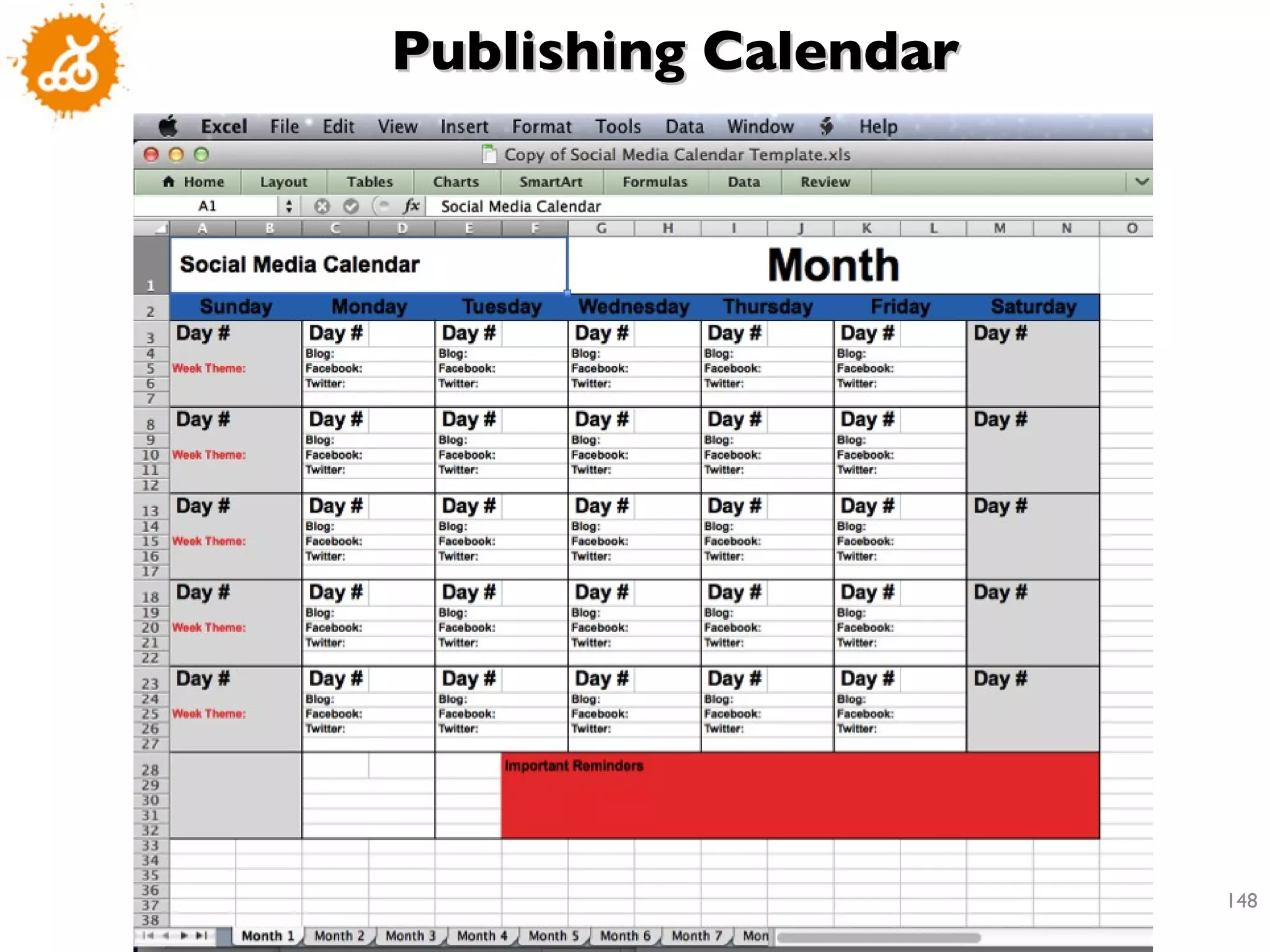 Publishing Calendar 